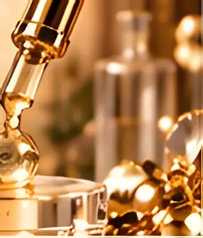 Golden dropper with serum